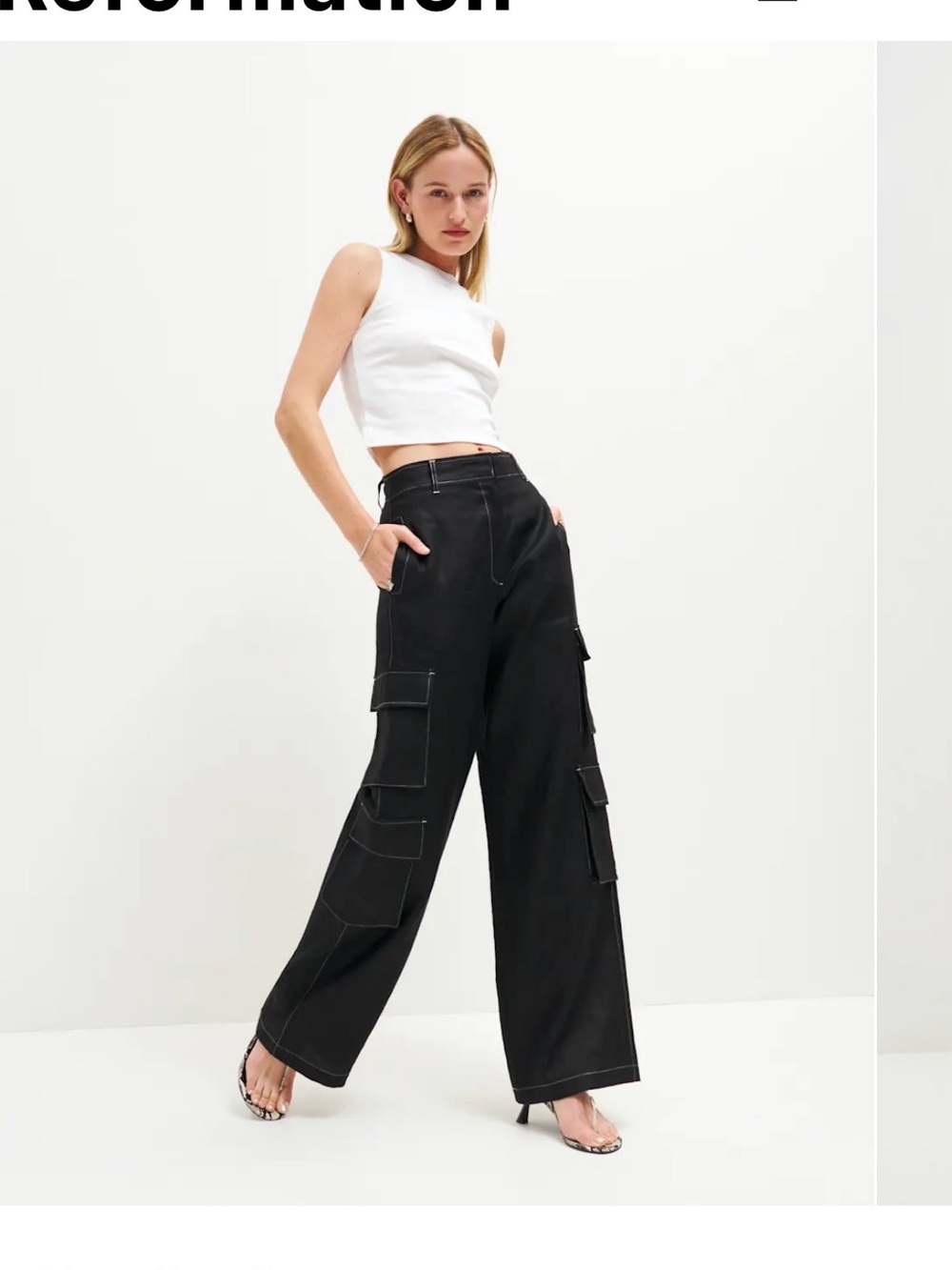Reformation Mateo Linen Pant